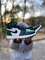 Nike Air Jordan 1 Retro High Black White Green 44