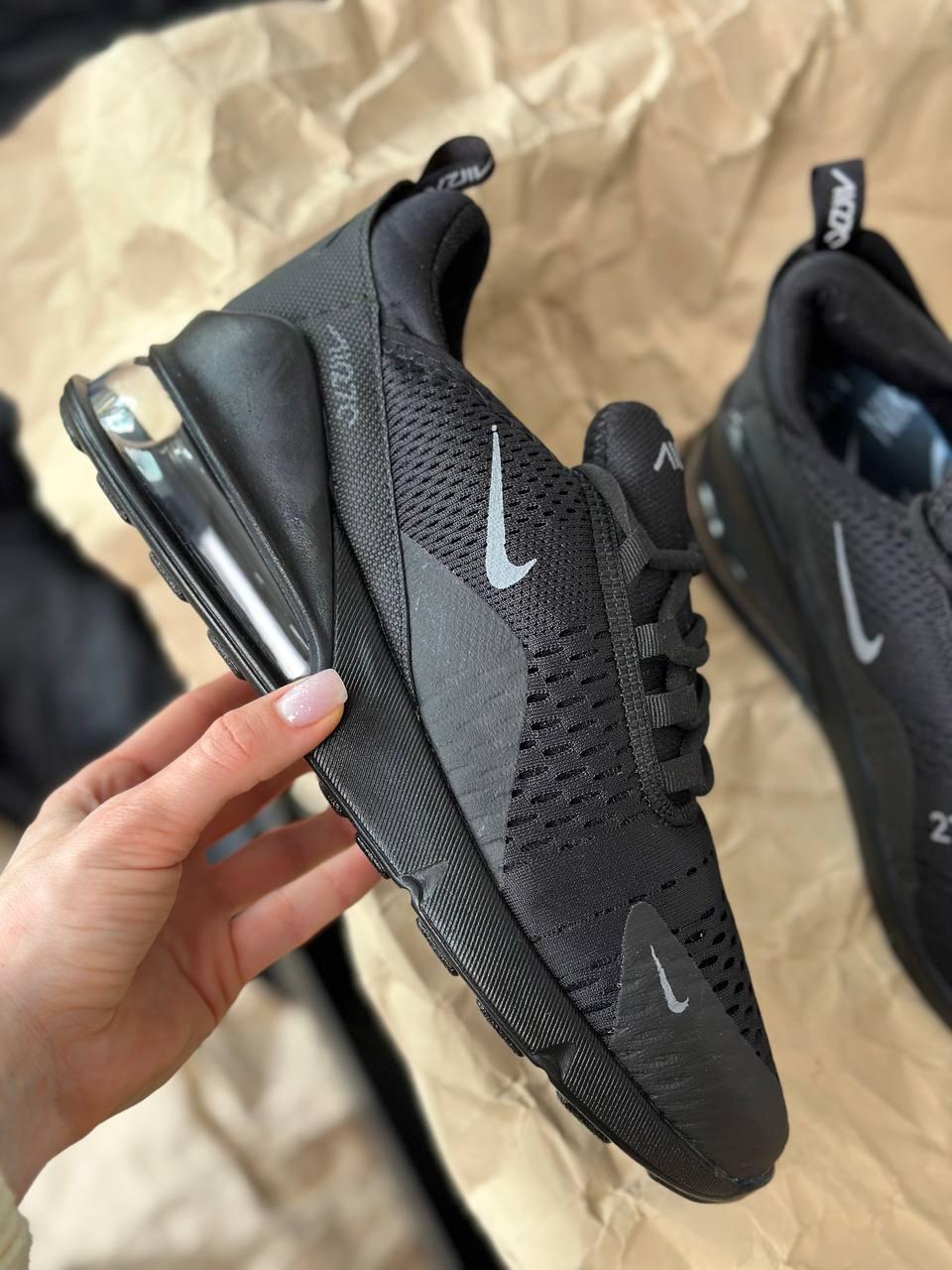 Кроссовки Мужские Nike Air Max 270 Total Black Текстиль Черные, Мужские Кроссовки Найк Аир Макс Сетка 270 41 - фото 3 - id-p2164004628