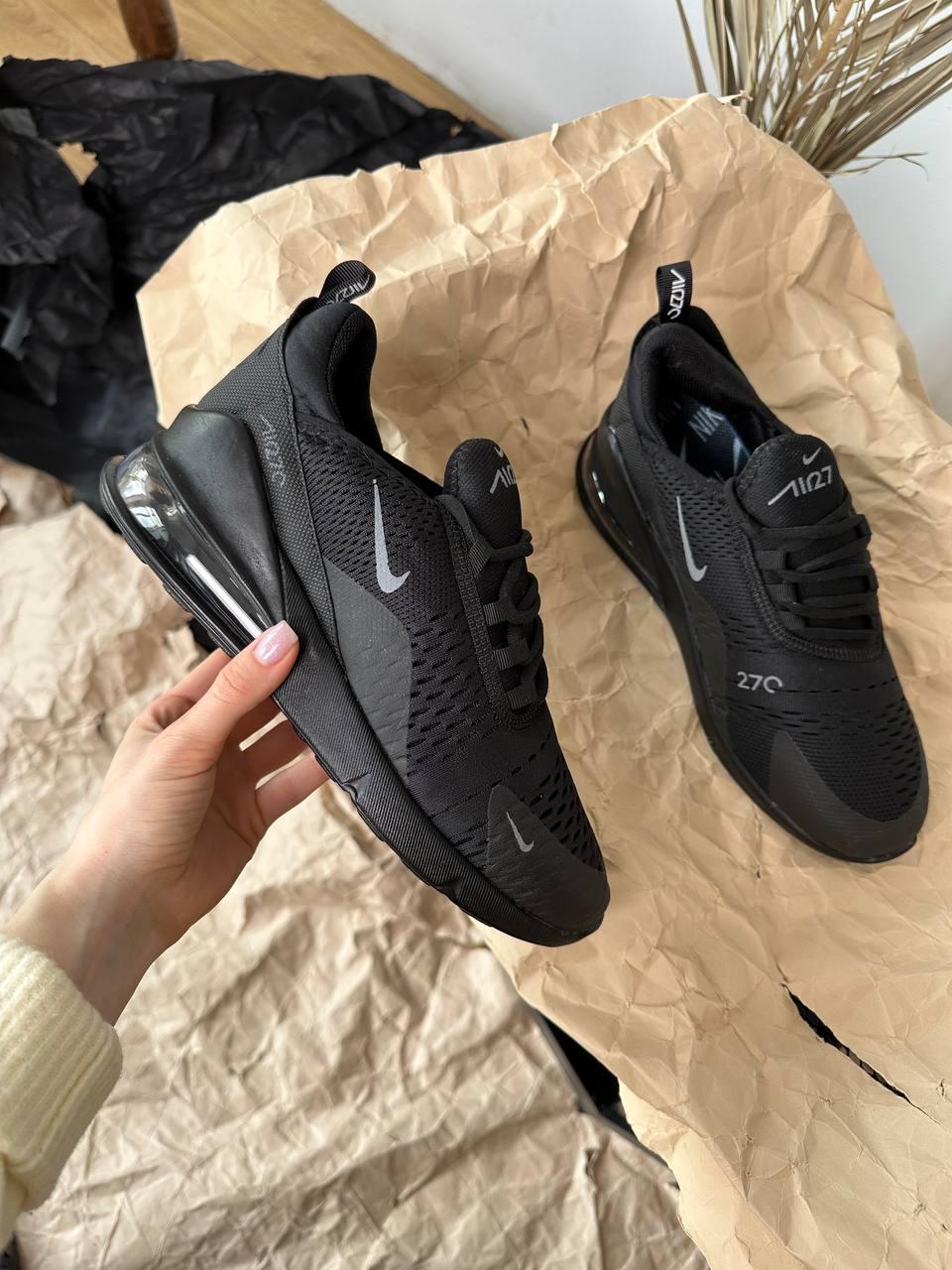 Кроссовки Мужские Nike Air Max 270 Total Black Текстиль Черные, Мужские Кроссовки Найк Аир Макс Сетка 270 41 - фото 5 - id-p2164004628