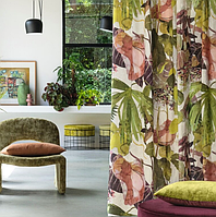 Льняна декоративна тканина "Небесний сад" (шир. 295 см)