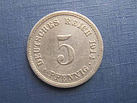 Монета 5 пфеннигов Германия империя 1914 А