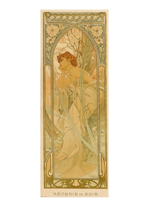 Листівка Alphonse Mucha - Reverie du soir, 1899