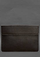 Кожаный чехол-конверт на магнитах для ноутбука Универсальный Темно-коричневый BlankNote KP, код: 8132068