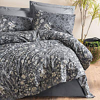Комплект постільної білизни Cotton box Ранфорс Dual Comely Antrasit Євро 200x220см (1729-1193) (75005.004)