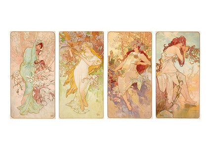 Листівка Alphonse Mucha - Les Saisons 1-4, 1896, фото 1