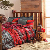 Комплект постільної білизни Cotton box Ранфорс Masculine Santa gri Євро 200x220см (1815-800) (75015.002)