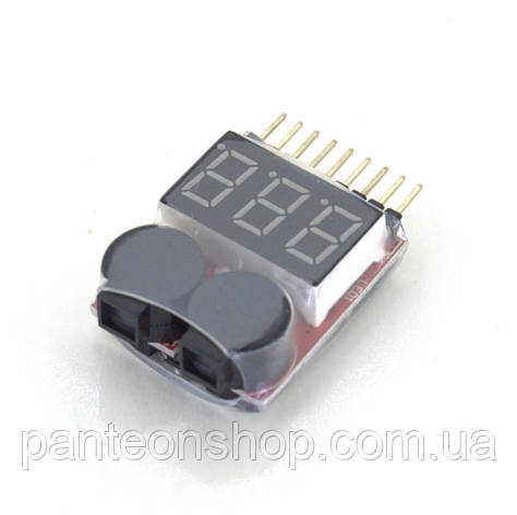 Тестер для LiPO акумуляторів LiPo/LiFe/Li-ion, пристрій контролю літієвої АКБ 1-8S, фото 1