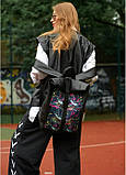 Жіночий рюкзак Sambag RollTop One чорний з принтом "ABSTRACT" - MegaLavka, фото 7