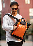 Чоловічий рюкзак Sambag RollTop Hacking чорно-оранжевий - MegaLavka, фото 3