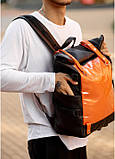 Чоловічий рюкзак Sambag RollTop Hacking чорно-оранжевий - MegaLavka, фото 4