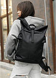 Рюкзак рол Sambag RollTop Double тканевий чорний - MegaLavka, фото 10