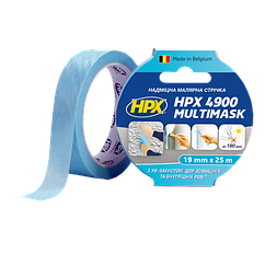 Малярна стрічка HPX 4900 MULTIMASK 120C ціанітова 19мм х 25м