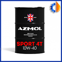 Моторна олива напівсинтетична Azmol Sport 4T 10W-40 60 л, малозольна 4-тактна олива для мотоцикла