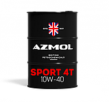 Моторна олива напівсинтетична Azmol Sport 4T 10W-40 60 л, малозольна 4-тактна олива для мотоцикла, фото 2
