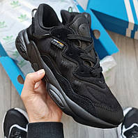 Мужские кроссовки Adidas Ozweego Cordura Total Black черные 41-44. Живое фото