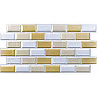 Декоративна ПВХ панель 960х480х4мм Біло-бежева клінкерна цегла SW-00001430