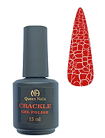 Гель-лак кракелюр Queen Nails Crackle №04, 15 мл (классический красный)