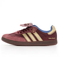 Женские кроссовки Adidas Samba Nylon Wales Bonner Fox Brown IE0579 бордовые адидас самба валес бонер фокс