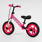 Дитячий біговел для дівчаток Corso 28631 Рожевий Біговел 2-х колісний з ручним гальмом від 2 років, фото 3