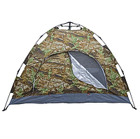 Палатка туристическая автораскладная "Камуфляж", 200х200х145 см, 4-х местная (палатка для кемпинга) SH