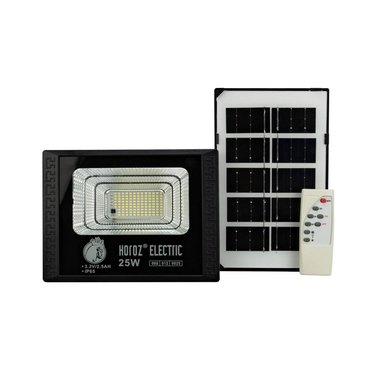 Прожектор LED з сонячною панеллю TIGER-25 25W 6400K 068-012-0025-010 HOROZ ELECTRIC