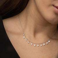 Серебряное колье с фианитами 18809 Оникс 44 GM, код: 7739415