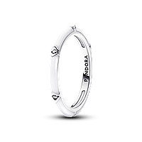 Серебряное кольцо Pandora Me Белая эмаль и камни 193089C01 50 GM