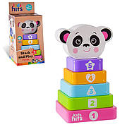 Дерев'яна іграшка Kids hits арт. KH20/012 (32шт) пірамідка панда кор.11,5*23,1*11,5 см
