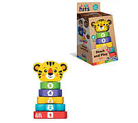 Дерев'яна іграшка Kids hits арт. KH20/014 (32шт) пірамідка тигр кор. 11,5*23,1*11,5 см