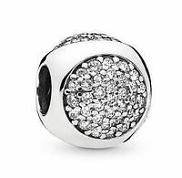 Серебряный шарм Pandora Сверкающие капли 796214CZ GM