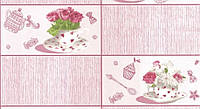Обои на бумажной основе влагостойкие Шарм 137-06 Прованс розовые (0,53х10м.) GM