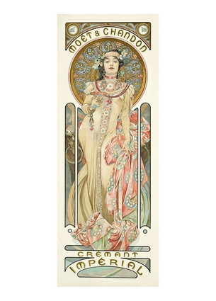 Листівка Alphonse Mucha - Moёt & Chandon; Dry Imperial, 1899