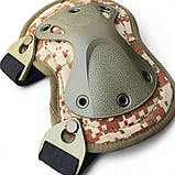 Комплект наколінників і налокотників для військових служб ERSAV піксель, фото 3