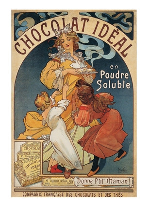 Листівка Alphonse Mucha - Chocolat Idéal, before 1897