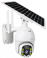 IP камера видеонаблюдения UKC Q5 2mp solar PANEL WI-FI уличная поворотная PTZ ART^7584 PL