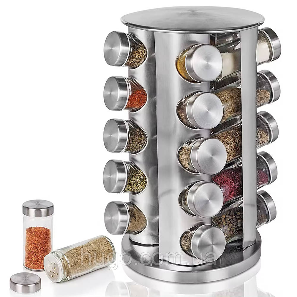 Набор для специй и приправ 20 баночек (34х18см), с поворотом на