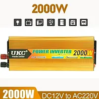 Авто инвертор преобразователь напряжения инвертор UKC SSK 2000W AC/DC 12V-220V PL