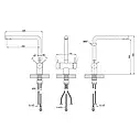 Змішувач для кухні (k35) Nickel Lidz Aria 020F1 з під'єднанням для питної води нержавійка, фото 2