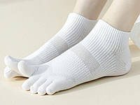 Женские носки с пальцами (36-39) повседневные Белые
