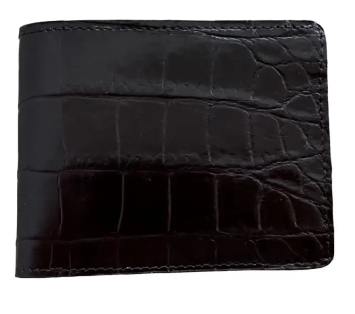 Гаманець із натуральної шкіри крокодила коричневий Ekzotic leather чоловічий (cw20_1)