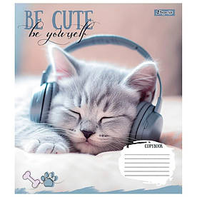 Зошит шкільний в косу лінію 12 аркушів 1 Вересня, Be cute (5 видів)