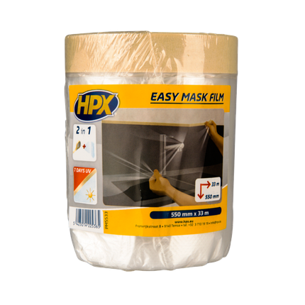 Укривальна плівка з армованою стрічкою HPX Easy Mask Flim 550мм х 33м, фото 1