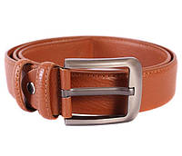 Мужской ремень под джинсы экокожа D-Belts S0215 коричневый 115-125 см х 4 см GM