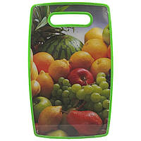 Доска кухонная R127 пластиковая фигурная цветная (овощи/фрукты)