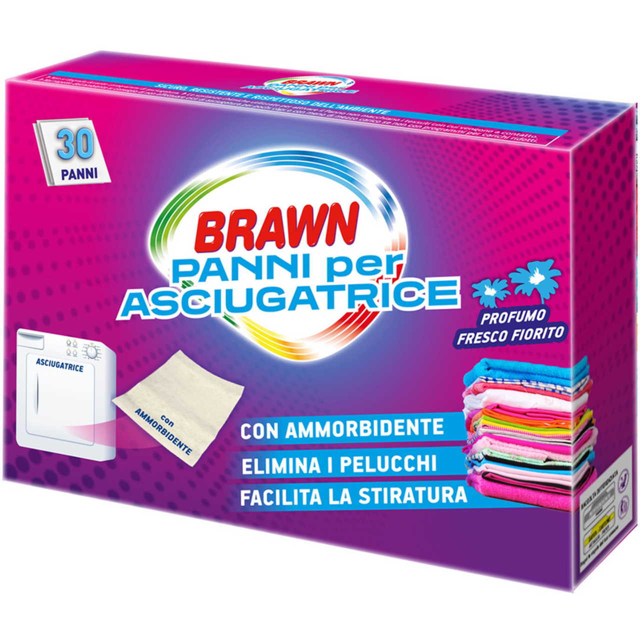 Серветки Ароматизовані для сушіння білизни в СУШИЛЬНІЙ МАШИНІ BRAWN PANNI ASCIUGATRICE PZ30, фото 1