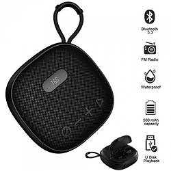 Портативна Bluetooth-колонка з навушниками TG813, з функцією speakerphone, радіо Чорна