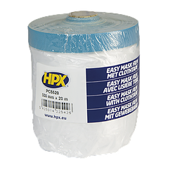 Захисна плівка з армуючою стрічкою для фасадних робіт HPX Easy Mask Outdoor 550мм х 20м