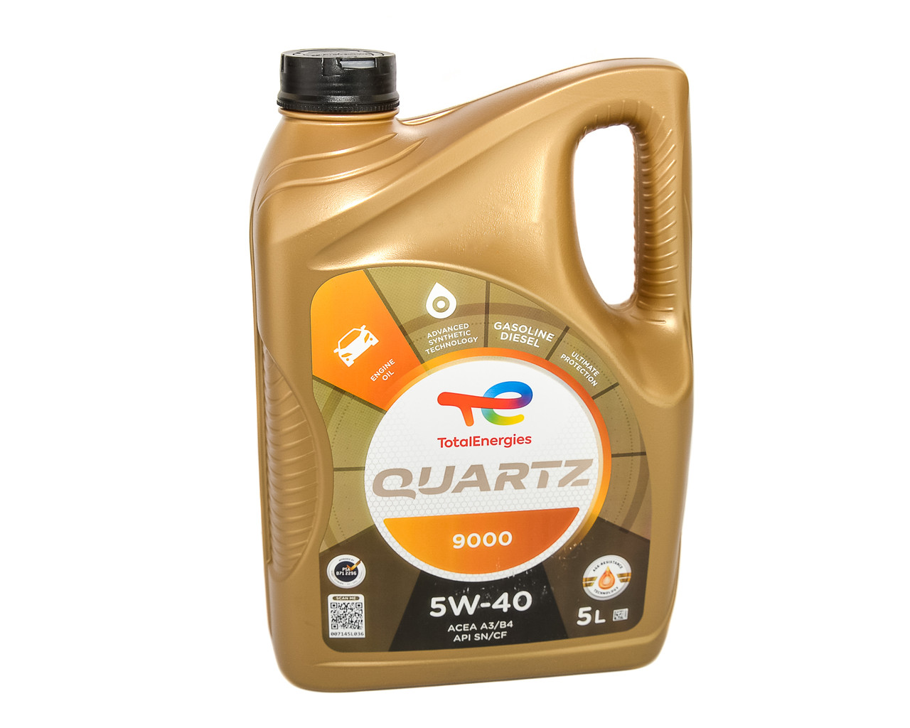 Моторна олива Total QUARTZ 9000 5W40, 5 л. - ACEA A3/B4 API SN/CF, фото 1