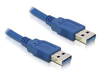 Кабель пристроїв Delock USB3.0 A M M 1.0m AWG24+28 D5.5mm Cu синій (70.08.2534) KP, код: 7454299