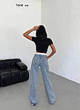 Джинси з імітацією білизни 7006 со, фото 3
